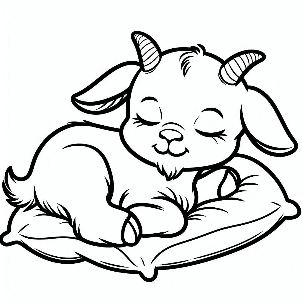 Goat coloring pages 17