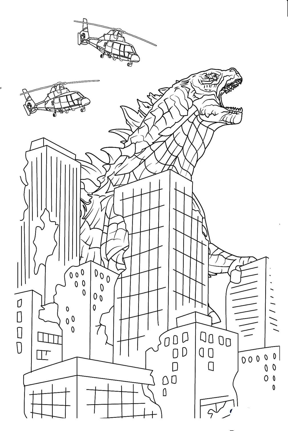 Dibujos para colorear e imprimir Godzilla