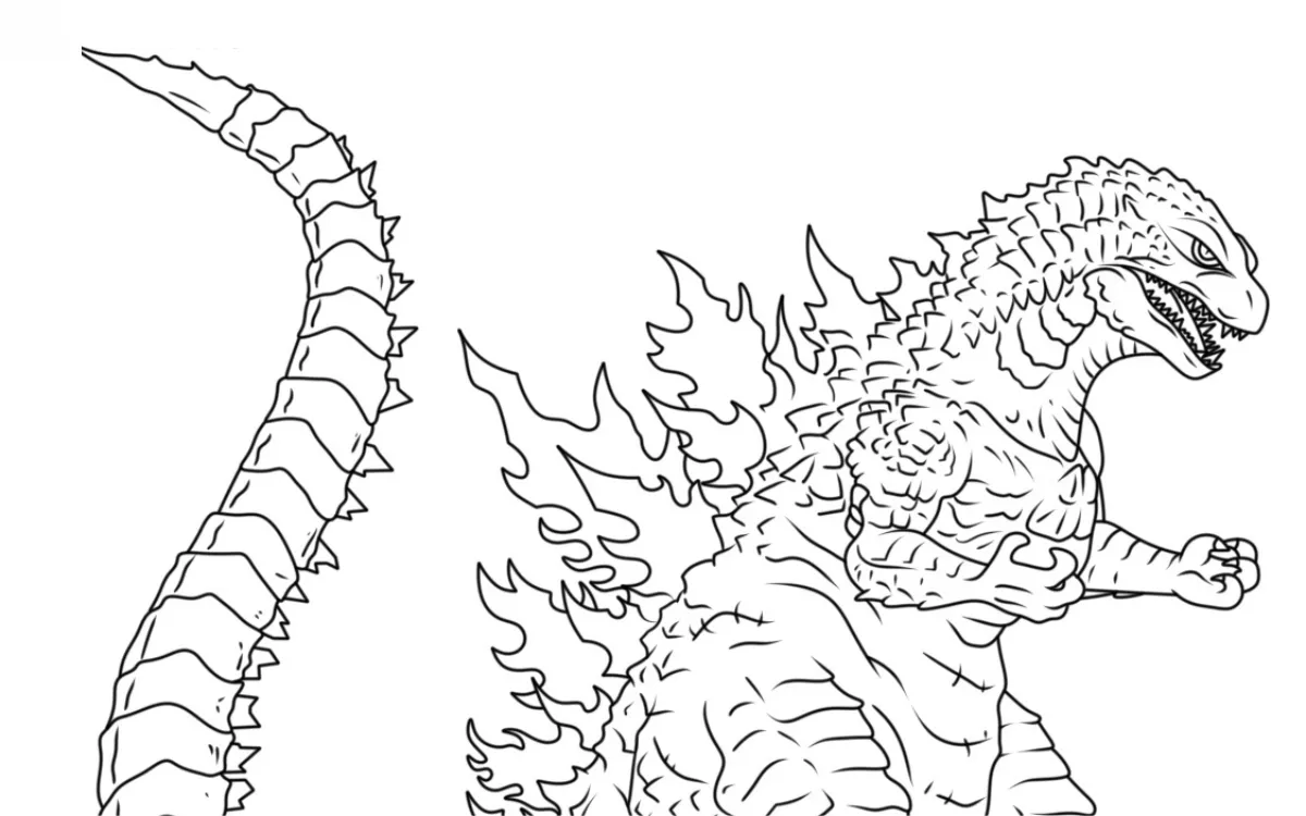 Dibujos para colorear e imprimir Godzilla