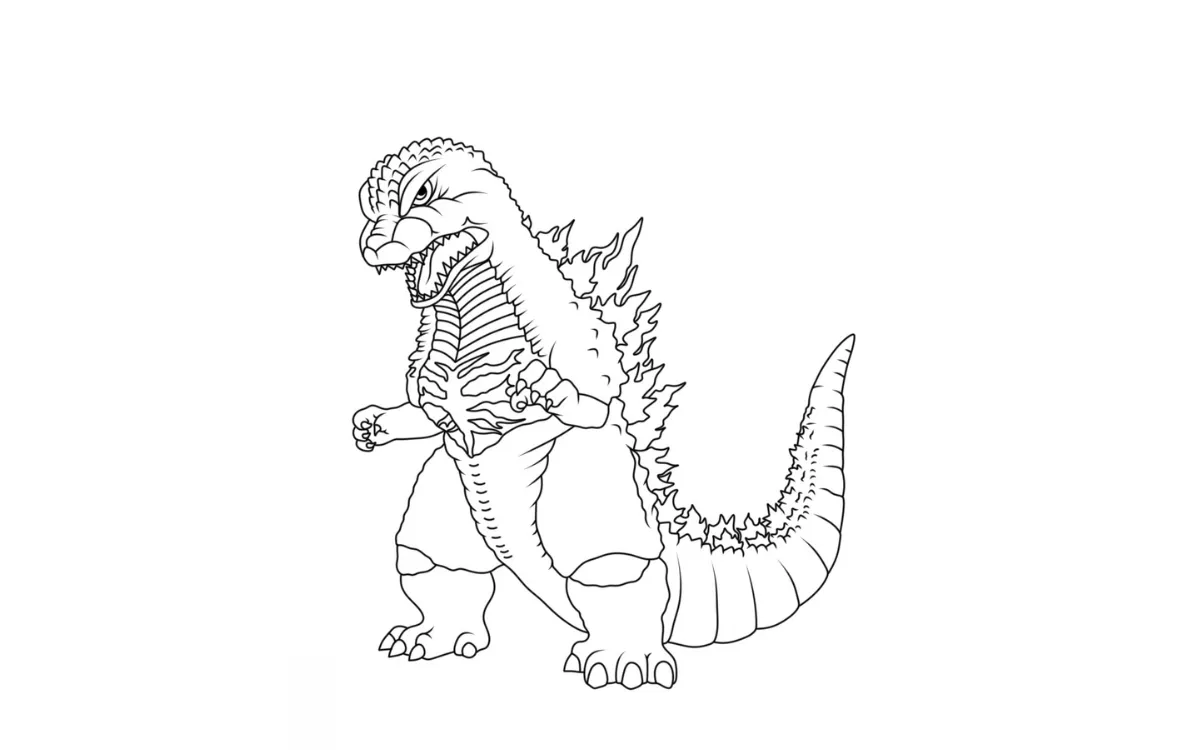 Dibujos para colorear e imprimir Godzilla