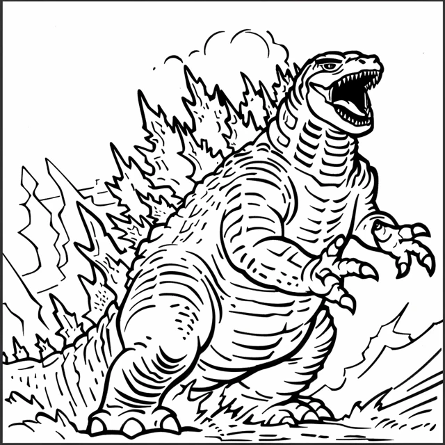 Dibujos para colorear e imprimir Godzilla