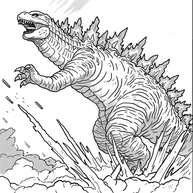 Dibujos para colorear e imprimir Godzilla