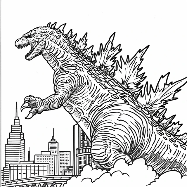 Dibujos para colorear e imprimir Godzilla