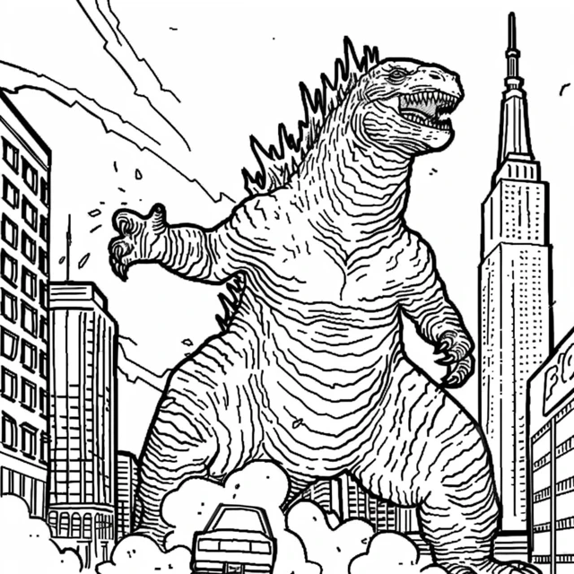 Dibujos para colorear e imprimir Godzilla