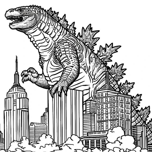 Dibujos para colorear e imprimir Godzilla