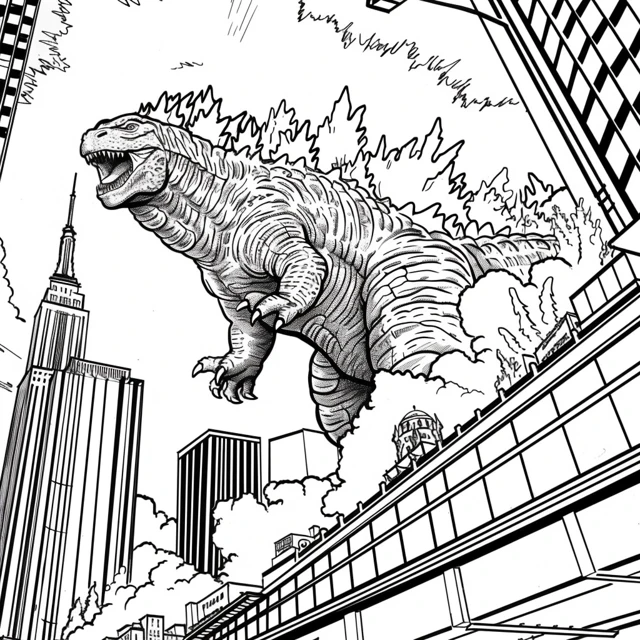 Dibujos para colorear e imprimir Godzilla