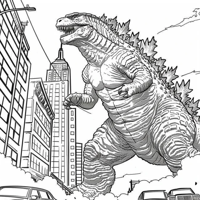 Dibujos para colorear e imprimir Godzilla