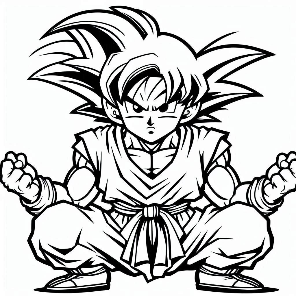 Dibujos para colorear e imprimir Goku