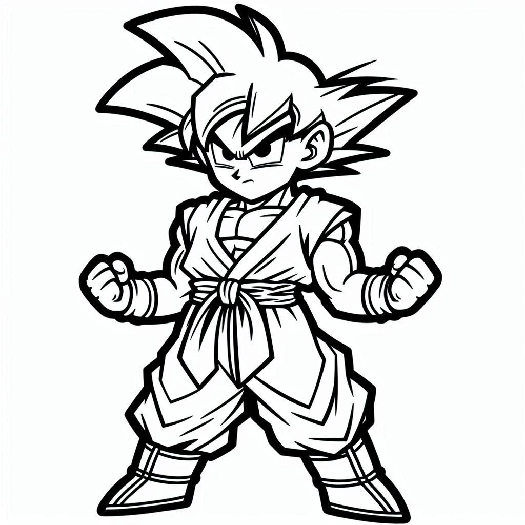 Dibujos para colorear e imprimir Goku