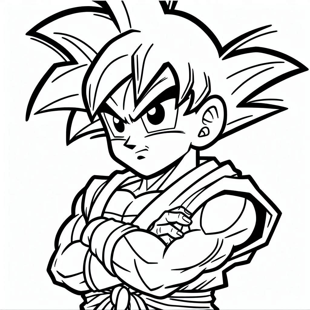 Dibujos para colorear e imprimir Goku