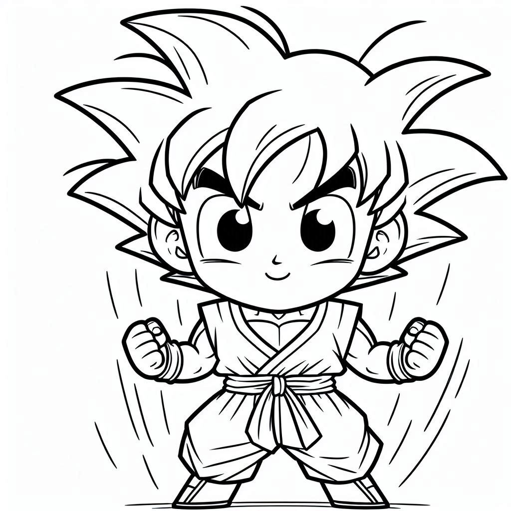 Dibujos para colorear e imprimir Goku