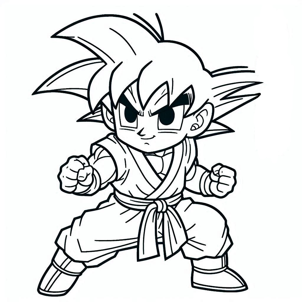 Dibujos para colorear e imprimir Goku