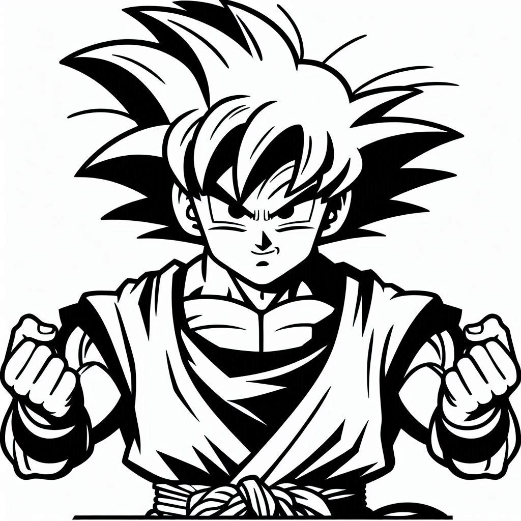 Dibujos para colorear e imprimir Goku