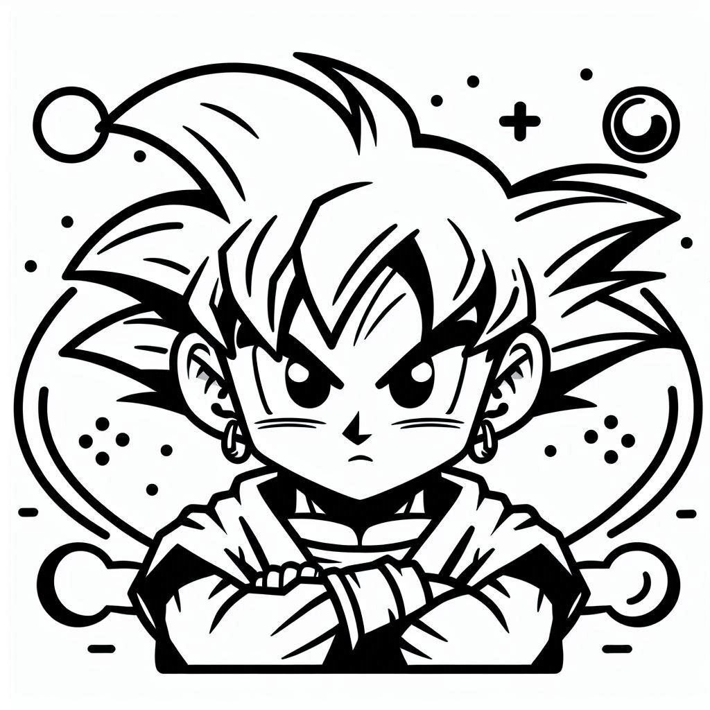 Dibujos para colorear e imprimir Goku