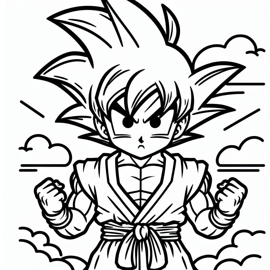 Dibujos para colorear e imprimir Goku