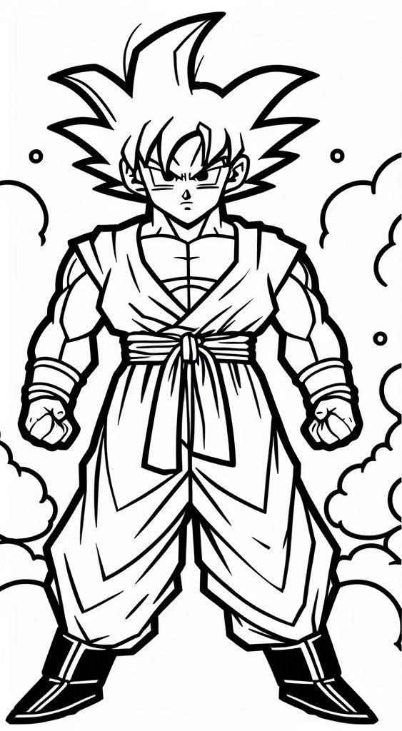 Dibujos para colorear e imprimir Goku