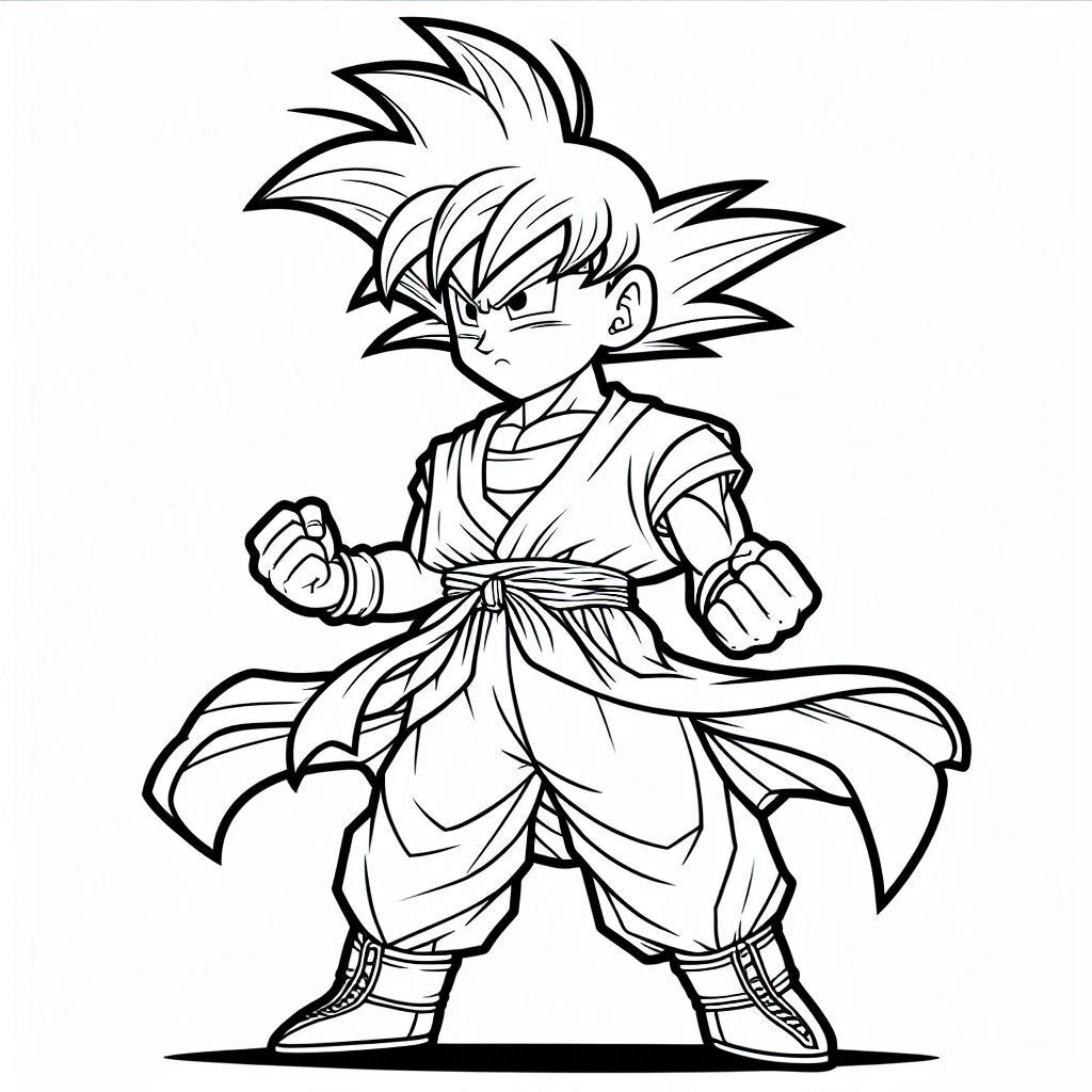 Dibujos para colorear e imprimir Goku