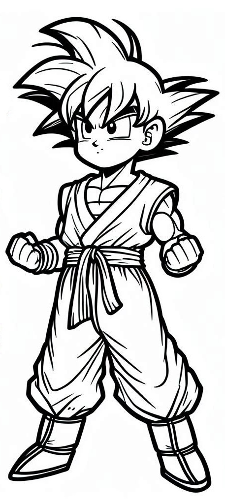 Dibujos para colorear e imprimir Goku