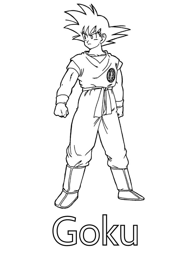 Dibujos para colorear e imprimir Goku