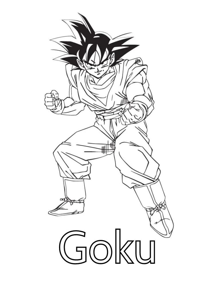 Dibujos para colorear e imprimir Goku