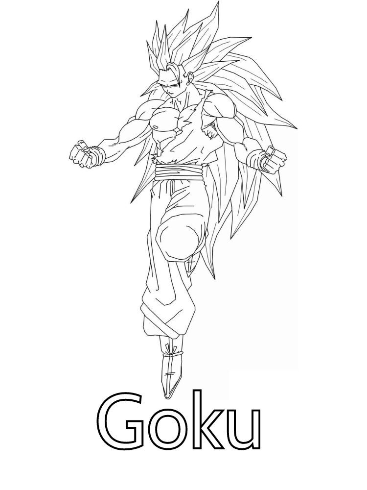 Dibujos para colorear e imprimir Goku