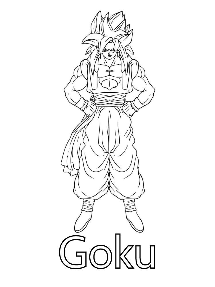 Dibujos para colorear e imprimir Goku