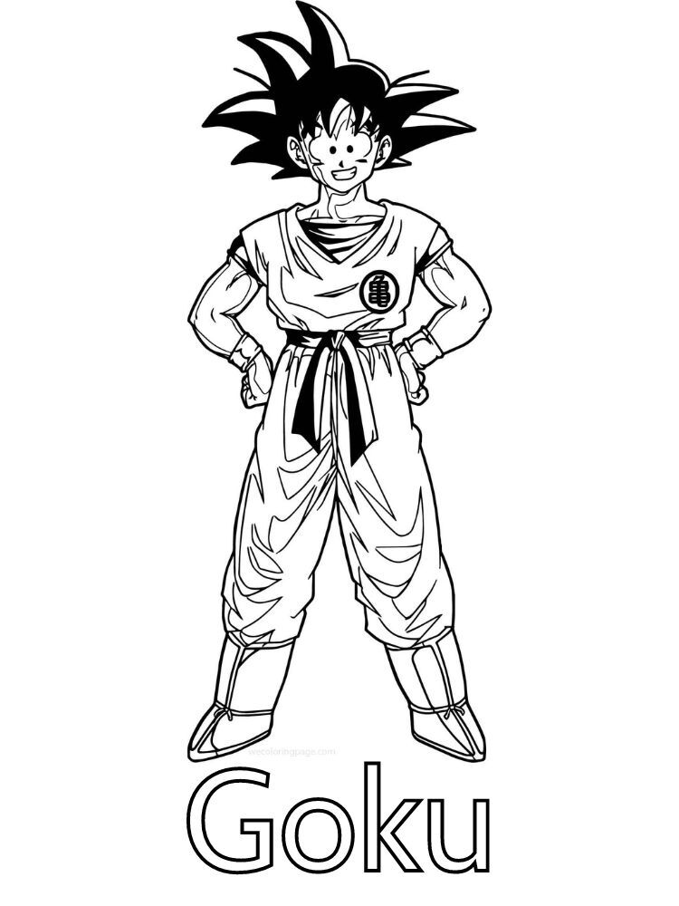 Dibujos para colorear e imprimir Goku