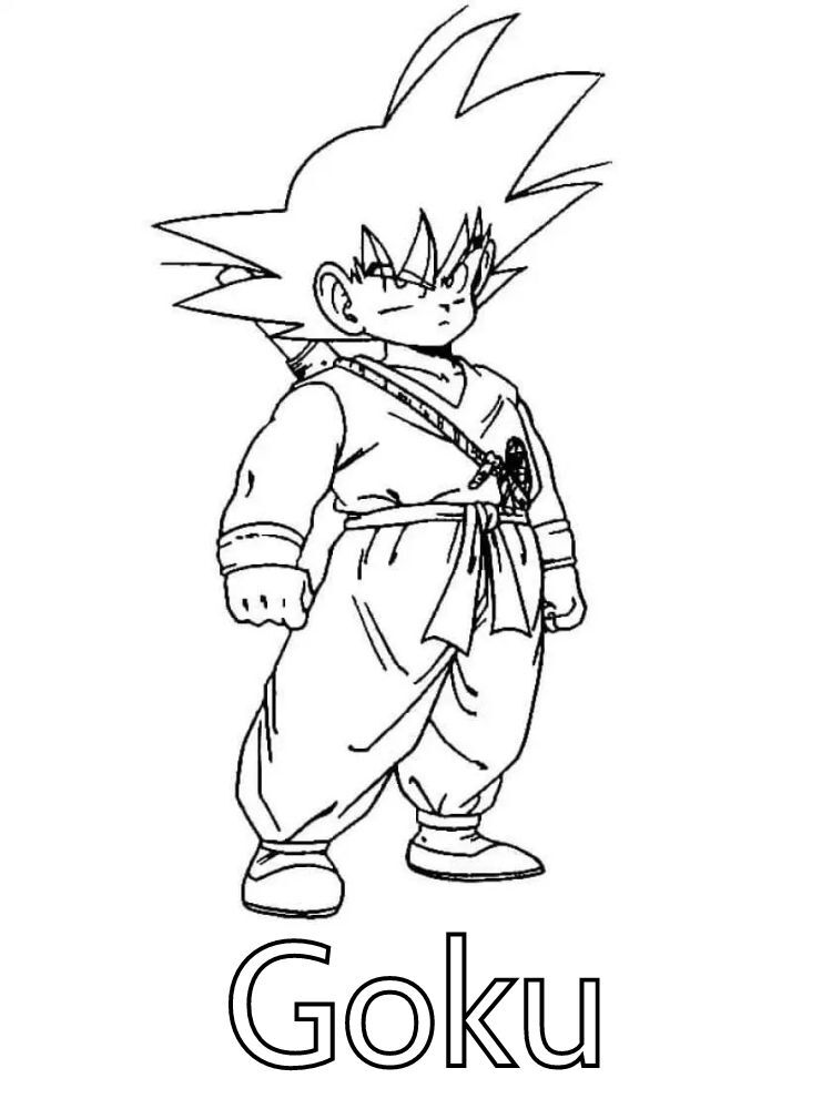 Dibujos para colorear e imprimir Goku