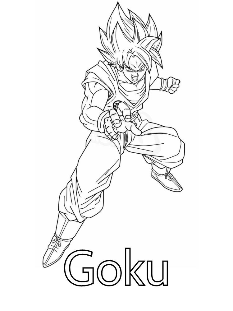 Dibujos para colorear e imprimir Goku