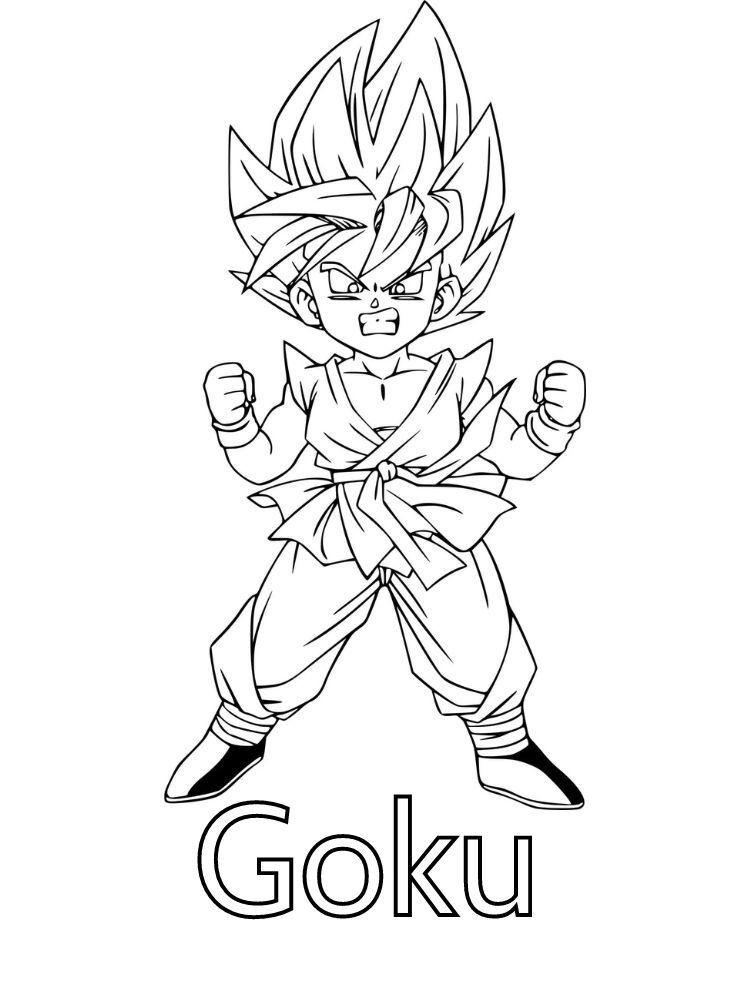 Dibujos para colorear e imprimir Goku