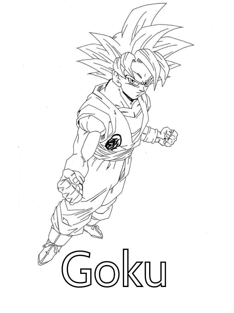 Dibujos para colorear e imprimir Goku