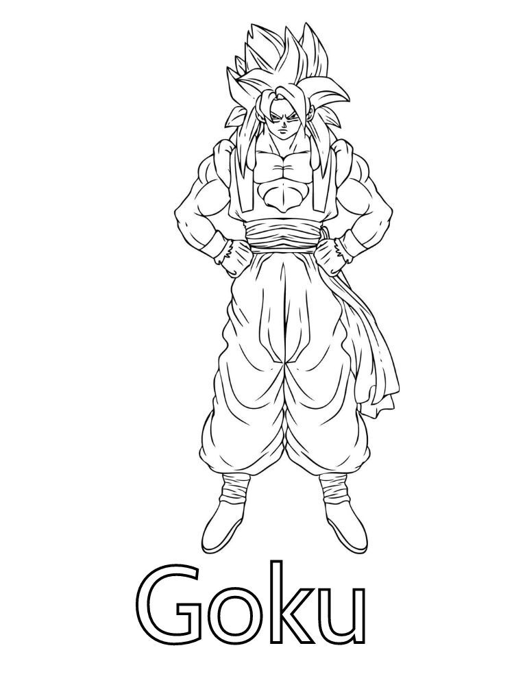 Dibujos para colorear e imprimir Goku