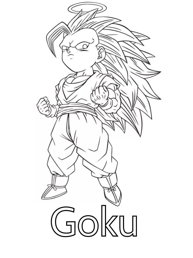 Dibujos para colorear e imprimir Goku