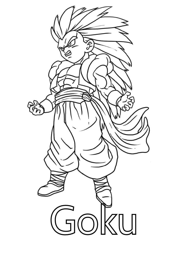 Dibujos para colorear e imprimir Goku