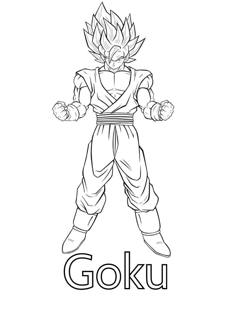 Dibujos para colorear e imprimir Goku