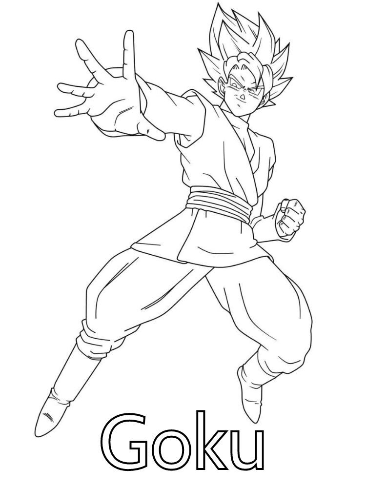 Dibujos para colorear e imprimir Goku