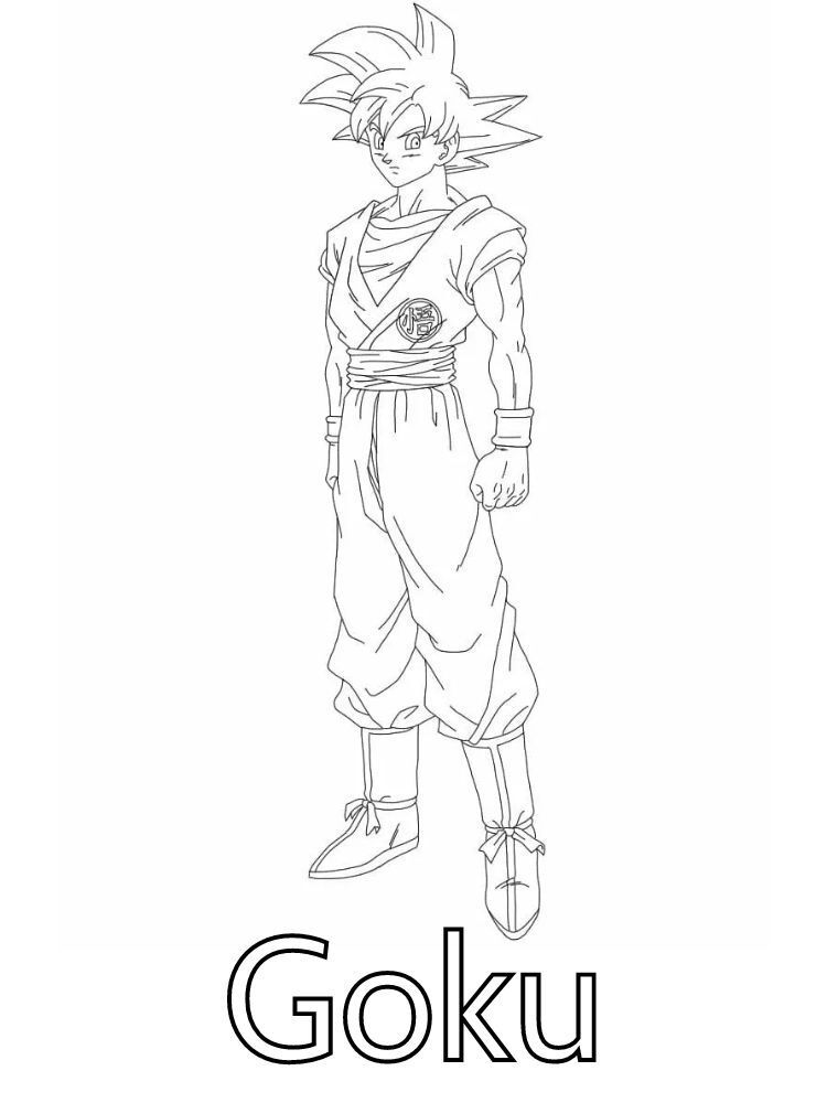 Dibujos para colorear e imprimir Goku