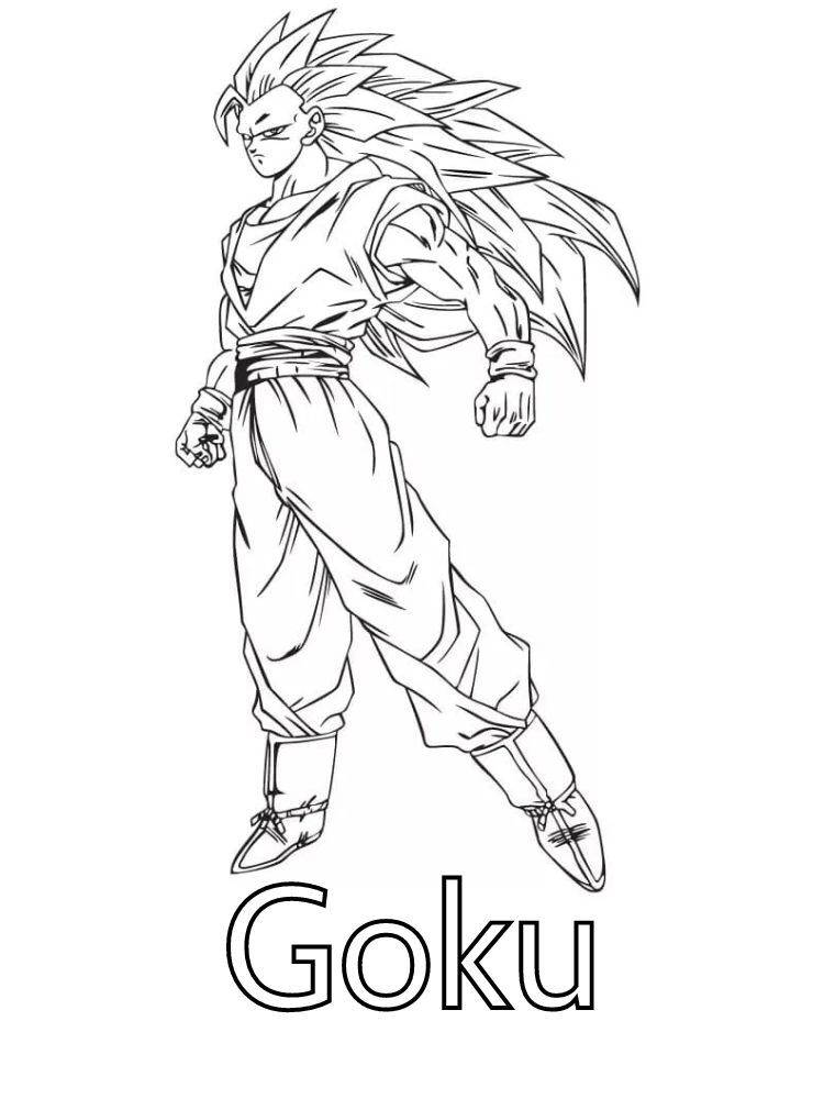 Dibujos para colorear e imprimir Goku