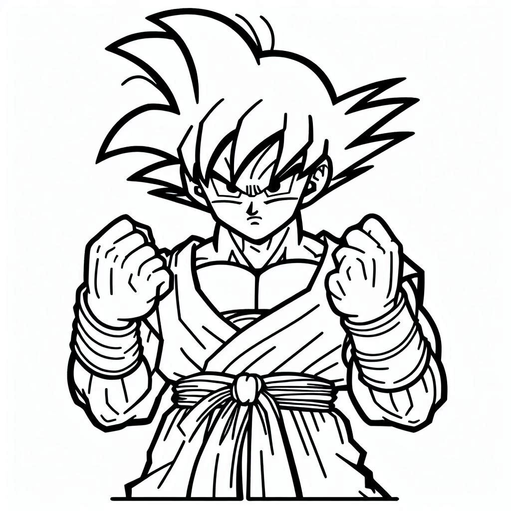 Dibujos para colorear e imprimir Goku