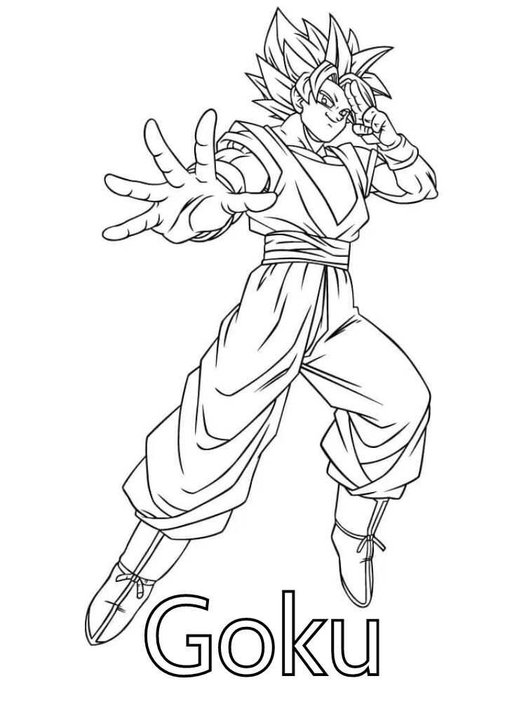 Dibujos para colorear e imprimir Goku