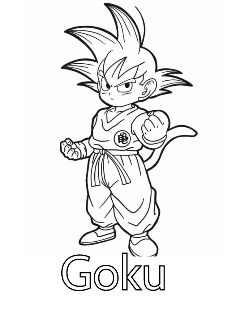 Dibujos para colorear e imprimir Goku