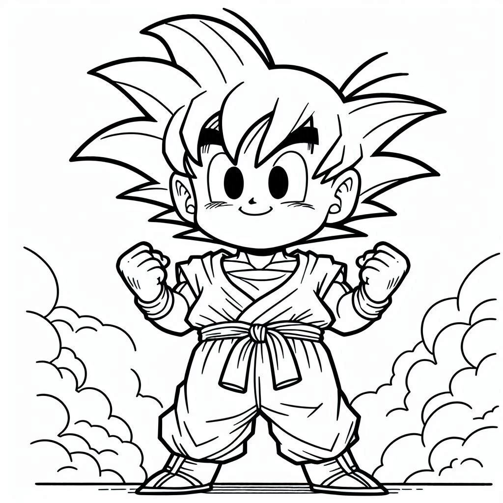 Dibujos para colorear e imprimir Goku