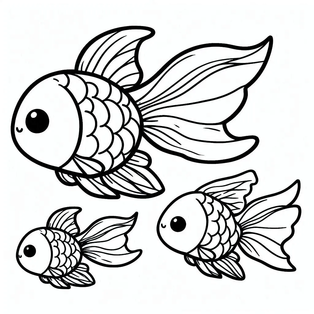 Dibujos para colorear e imprimir Golden Carp