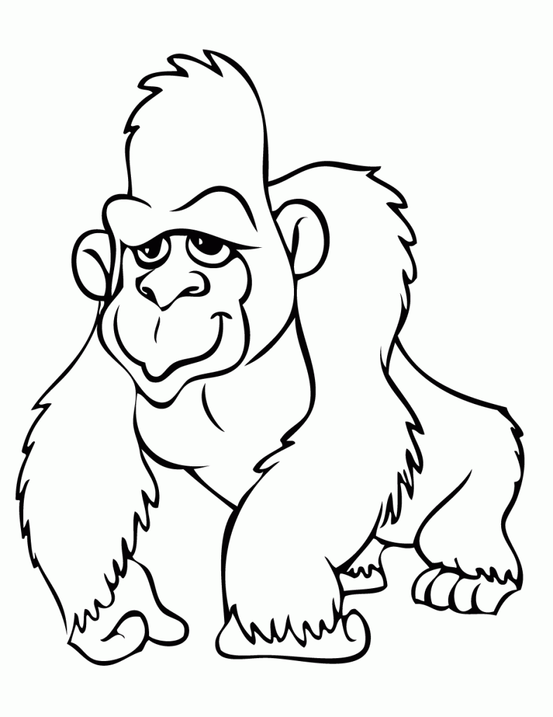 Dibujos para colorear e imprimir Gorilla