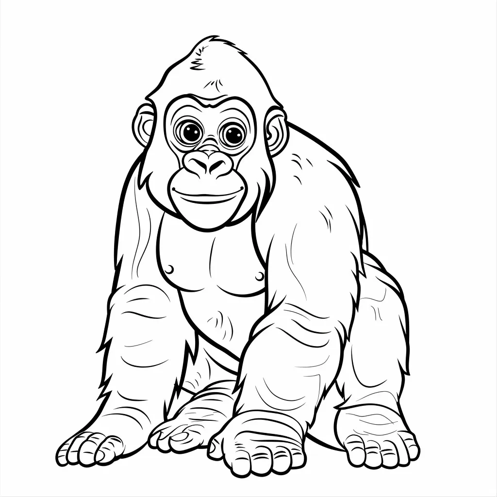 Dibujos para colorear e imprimir Gorilla