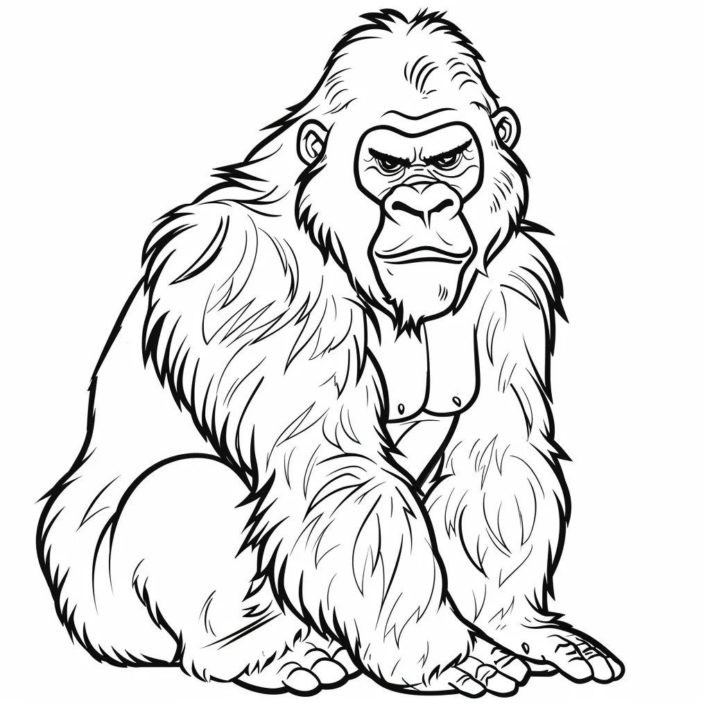 Dibujos para colorear e imprimir Gorilla