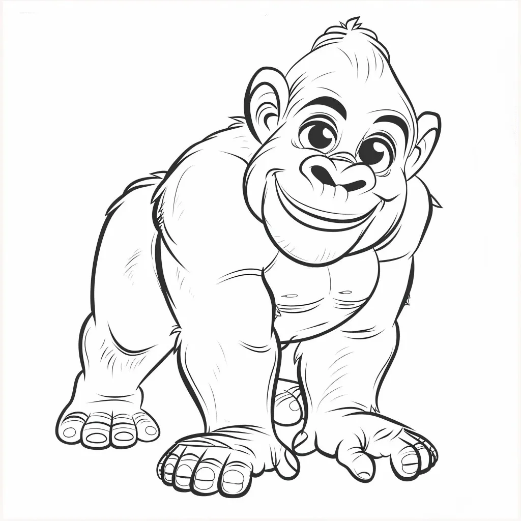 Dibujos para colorear e imprimir Gorilla