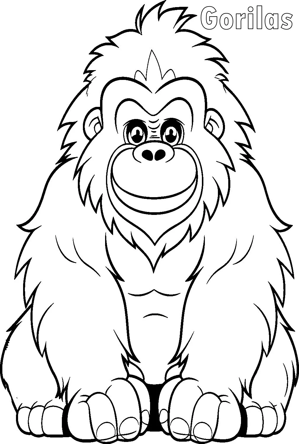 Dibujos para colorear e imprimir Gorilla