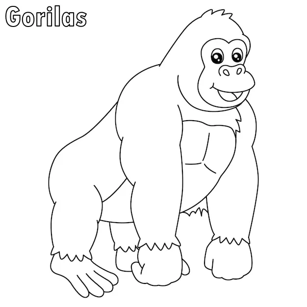 Dibujos para colorear e imprimir Gorilla