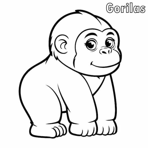 Gorilla coloring pages 33